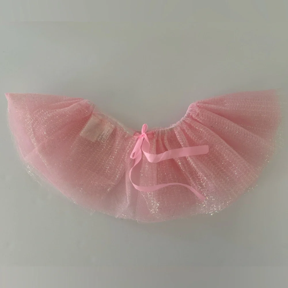 🦋 5/$25 - Ballet Pink Tulle Tutu Skirt with Ribbon for Girls